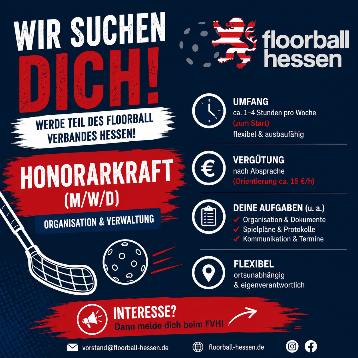 Wir suchend DICH! - werde Teil des FVH!